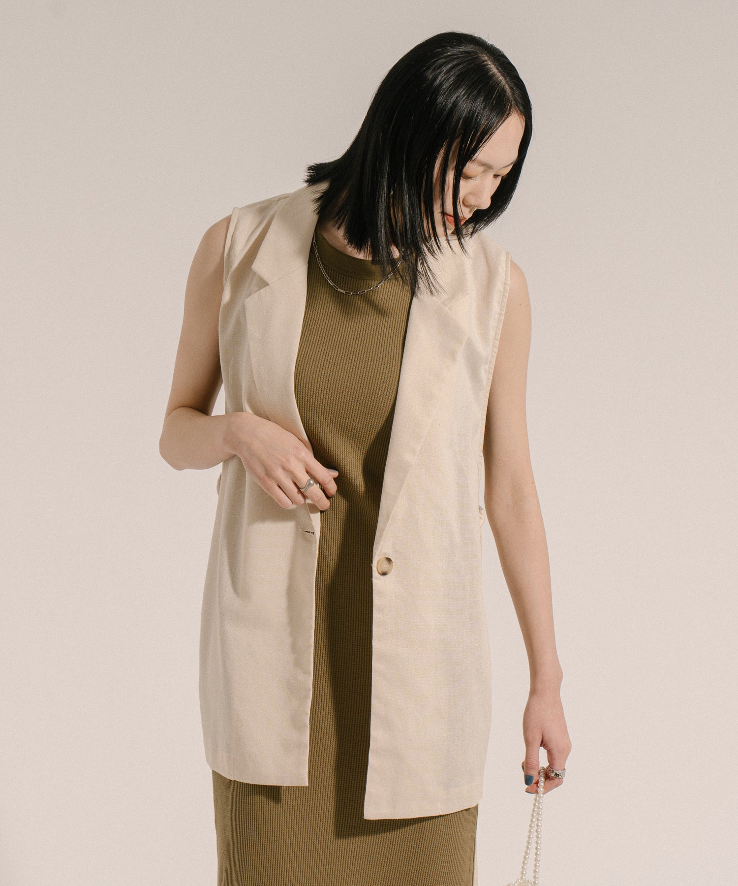 カップ付きサーマルアメリカンスリーブロングワンピース – jeudi